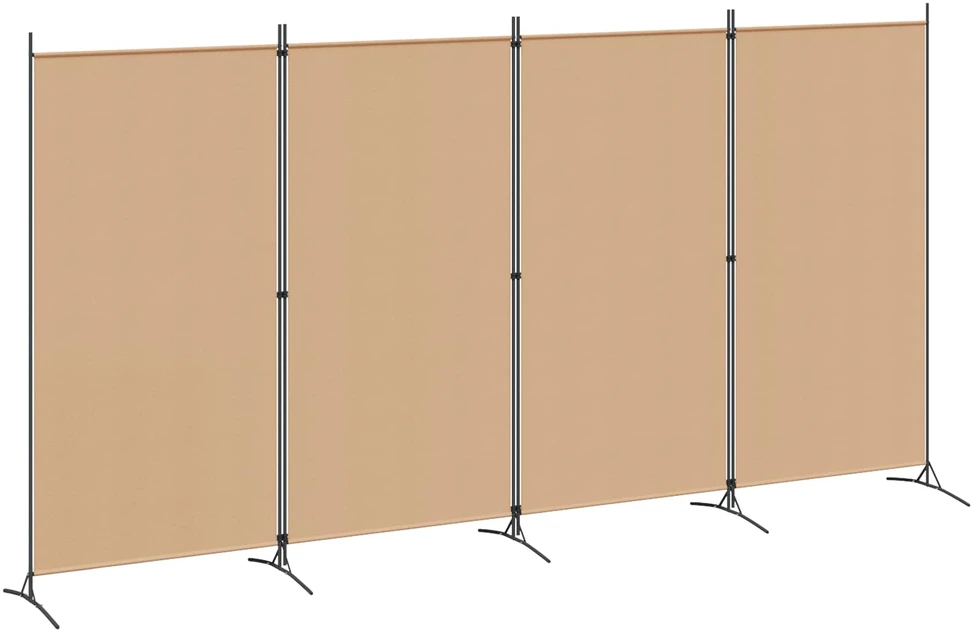 4-skydelis kambario skirstytuvas Smėlio 346 x 180 cm Audinys
