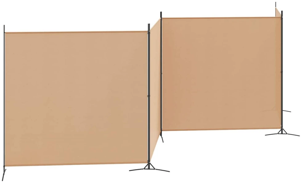4-skydelis kambario skirstytuvas Smėlio 698 x 180 cm Audinys