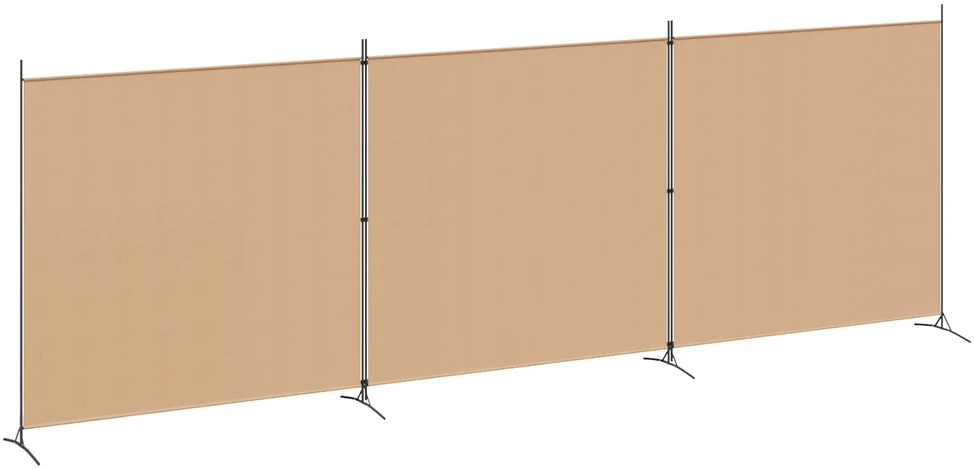 4-skydelis kambario skirstytuvas Smėlio 525 x 180 cm Audinys
