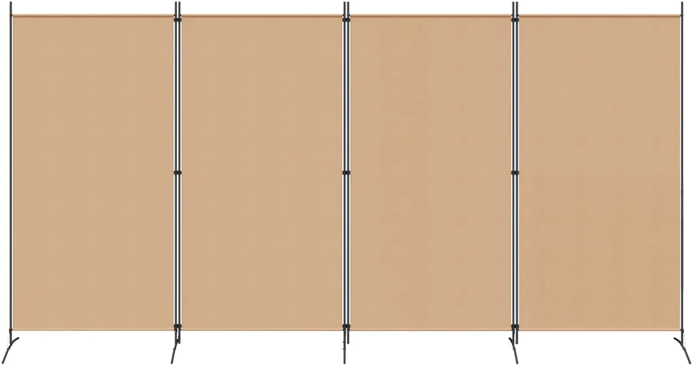 4-skydelis kambario skirstytuvas Smėlio 346 x 180 cm Audinys
