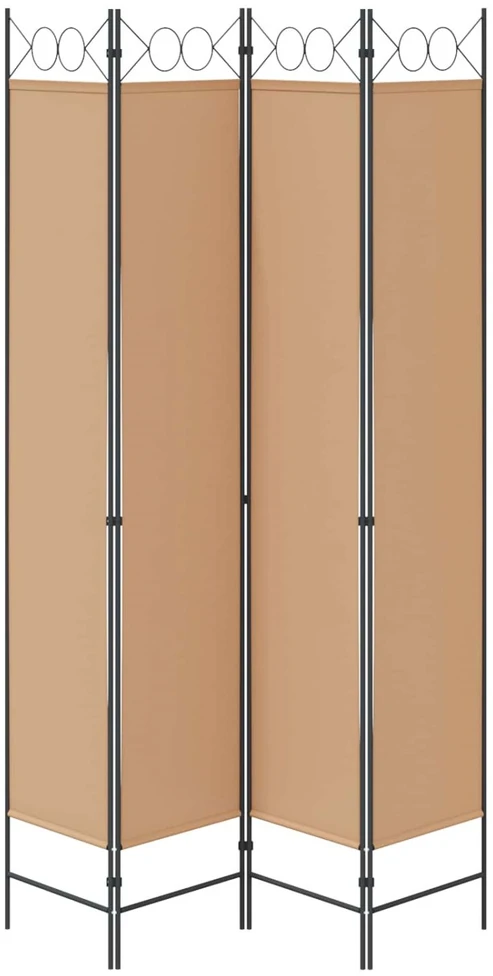 4-skydelis kambario skirstytuvas Smėlio 160 x 220 cm Audinys