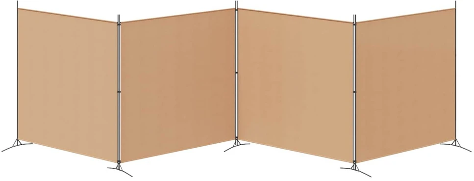4-skydelis kambario skirstytuvas Smėlio 698 x 180 cm Audinys
