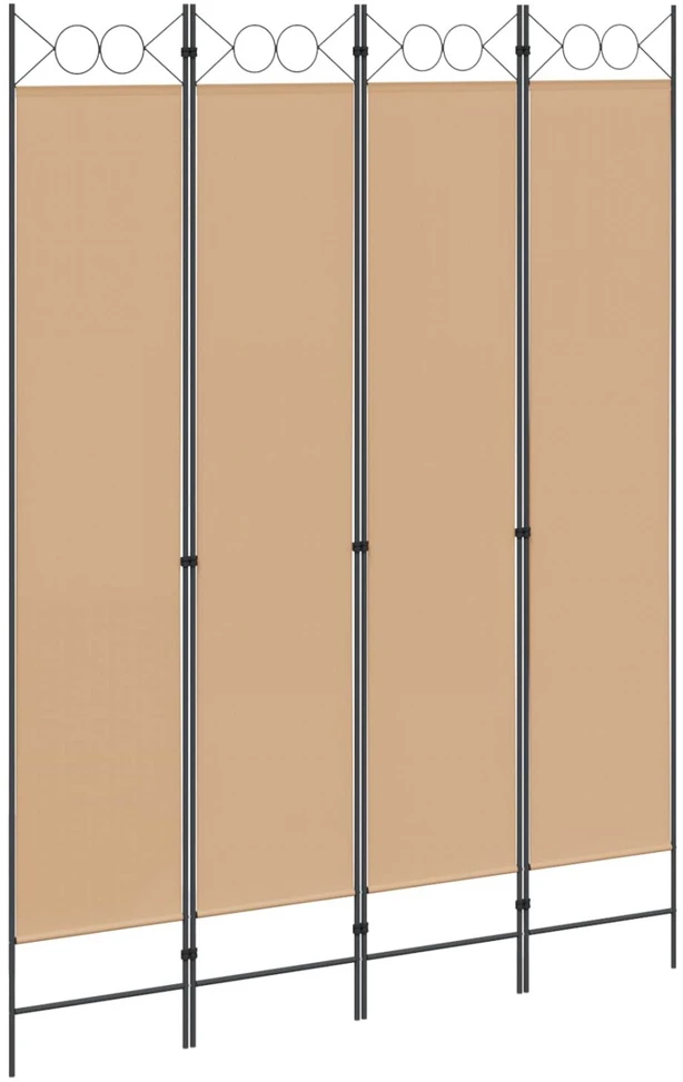 4-skydelis kambario skirstytuvas Smėlio 160 x 220 cm Audinys