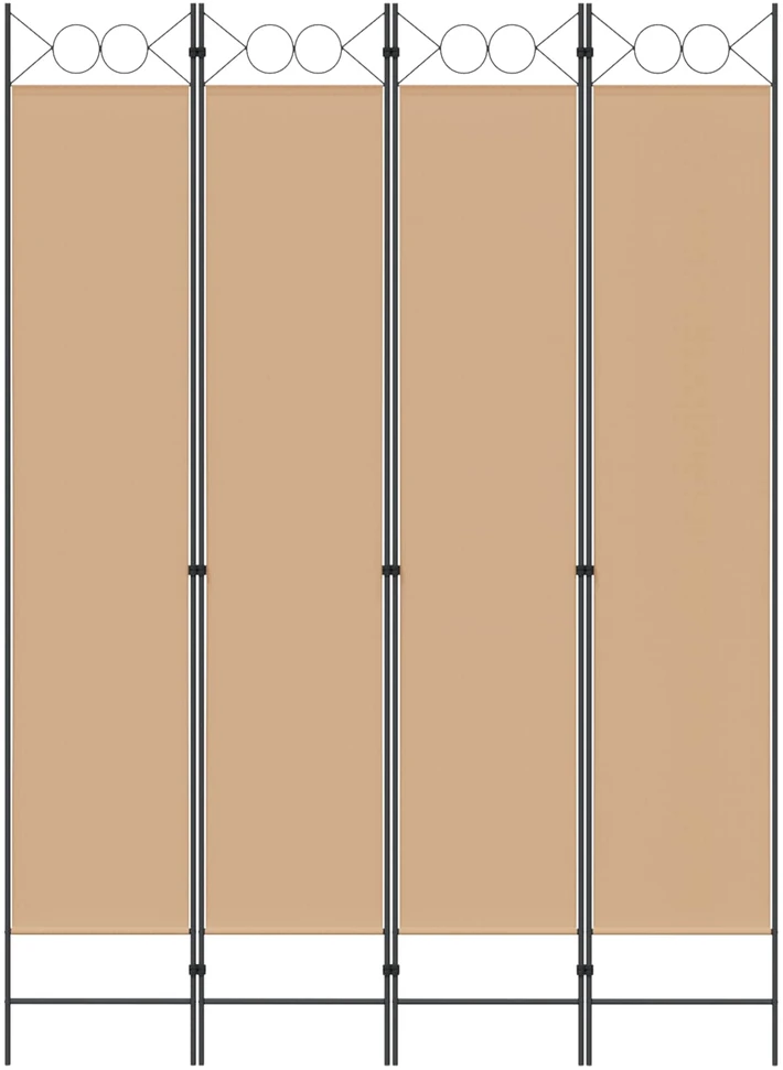 4-skydelis kambario skirstytuvas Smėlio 160 x 220 cm Audinys