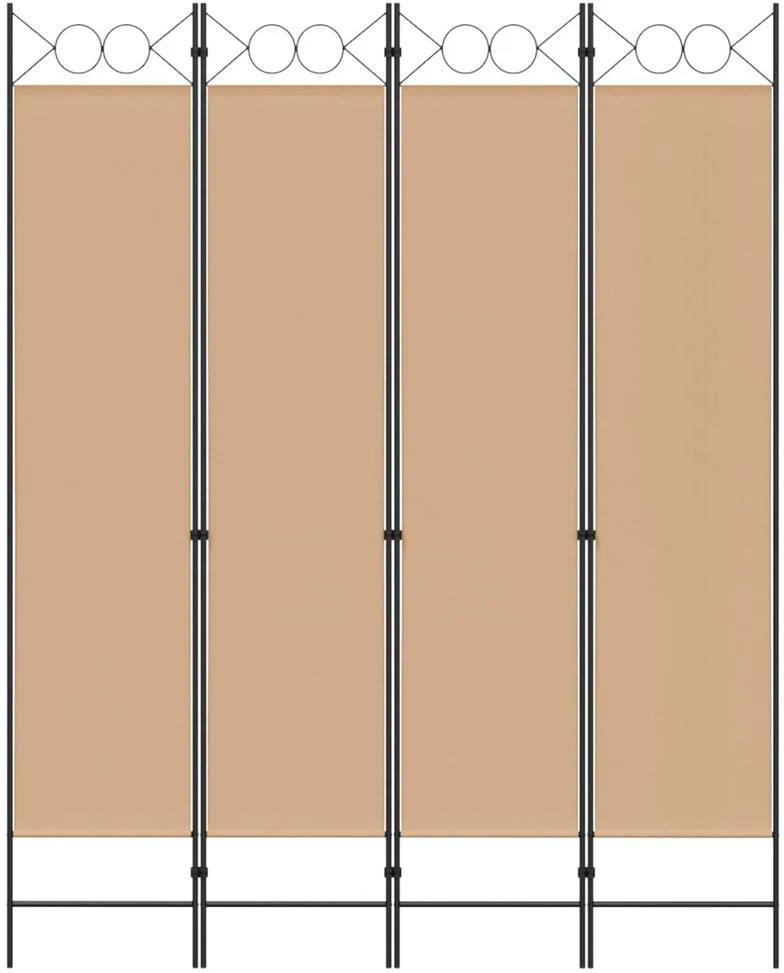 4-skydelis kambario skirstytuvas Smėlio 160 x 200 cm Audinys