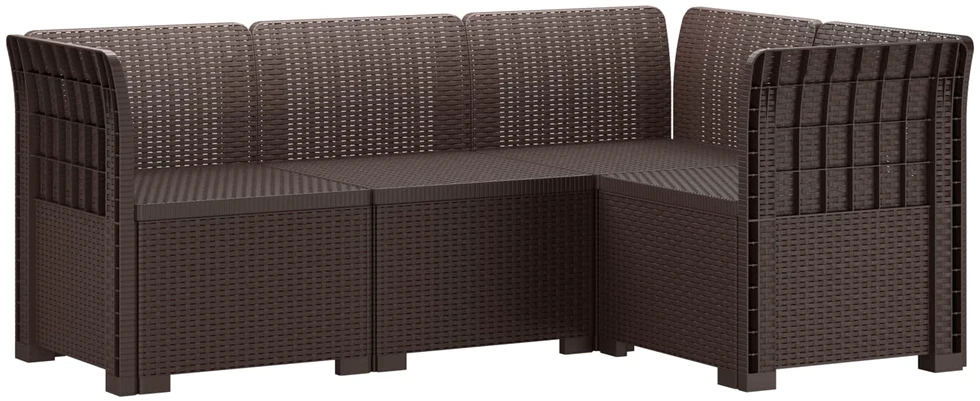 4-vietė Sodo Sofa Rattano Išvaizda PP Ruda