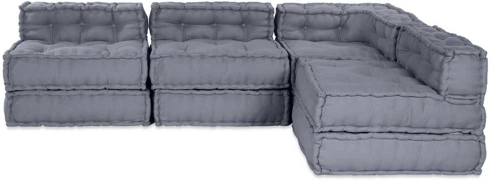 Modulinė sofa Audinys Pilka 210 x 140 x 56 cm