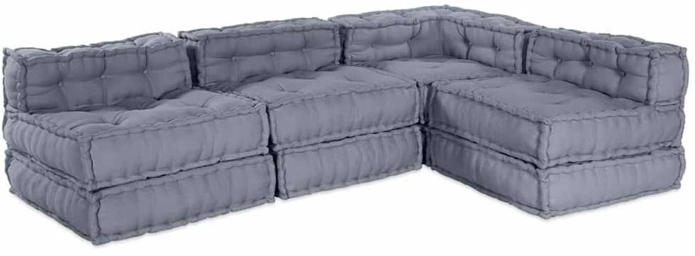 Modulinė sofa Audinys Pilka 210 x 140 x 56 cm