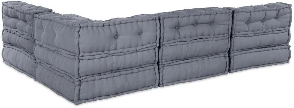 Modulinė sofa Audinys Pilka 210 x 140 x 56 cm