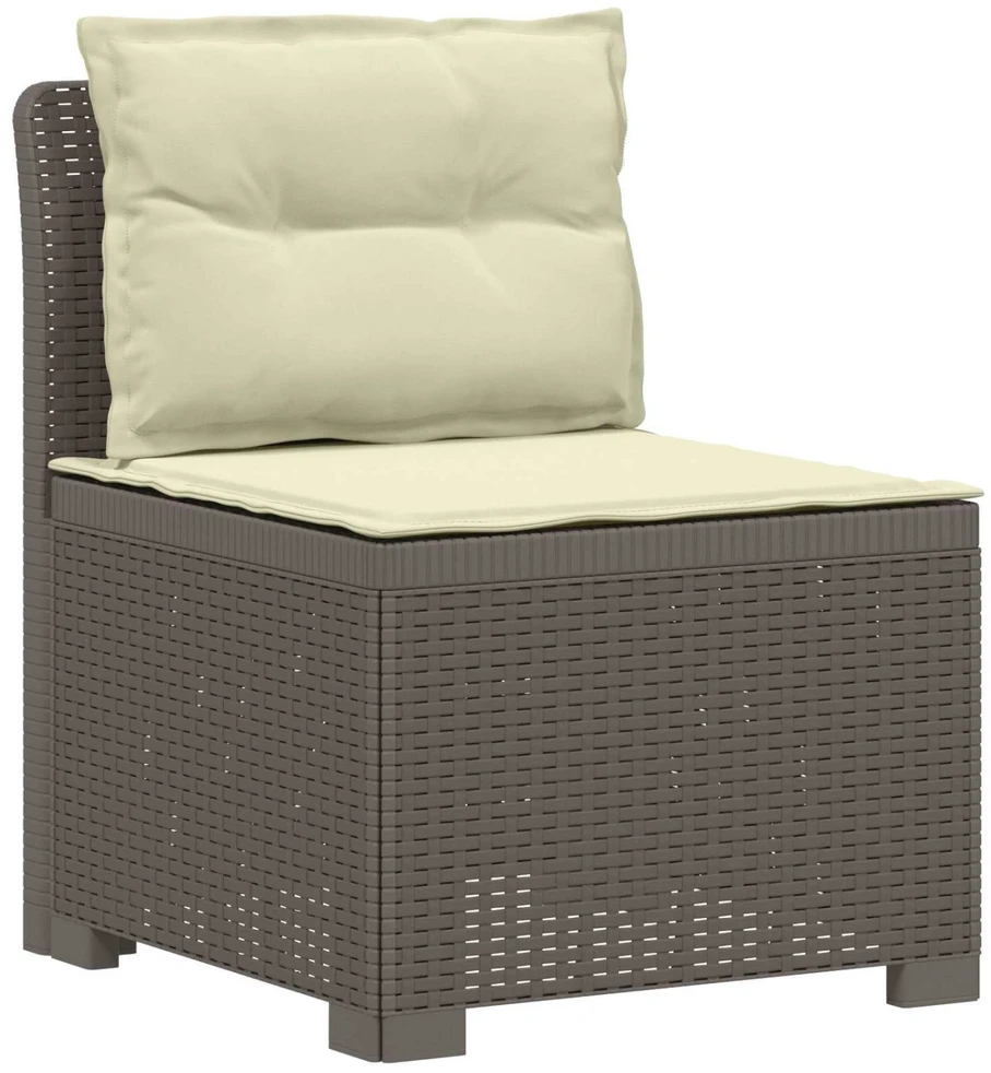 4 Vietų Sodo Sofa su Pagalvėlėmis Ratanų Imitacija PP