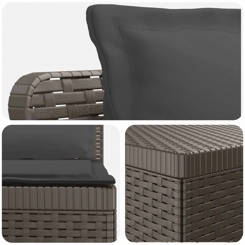 4 Vietų Sodo Sofa su Pagalvėlėmis Ratanų Imitacija PP
