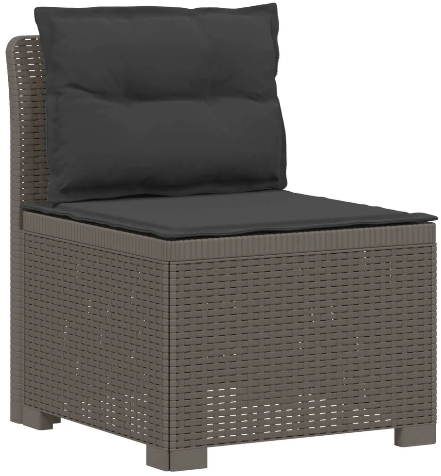 4 Vietų Sodo Sofa su Pagalvėlėmis Ratanų Imitacija PP
