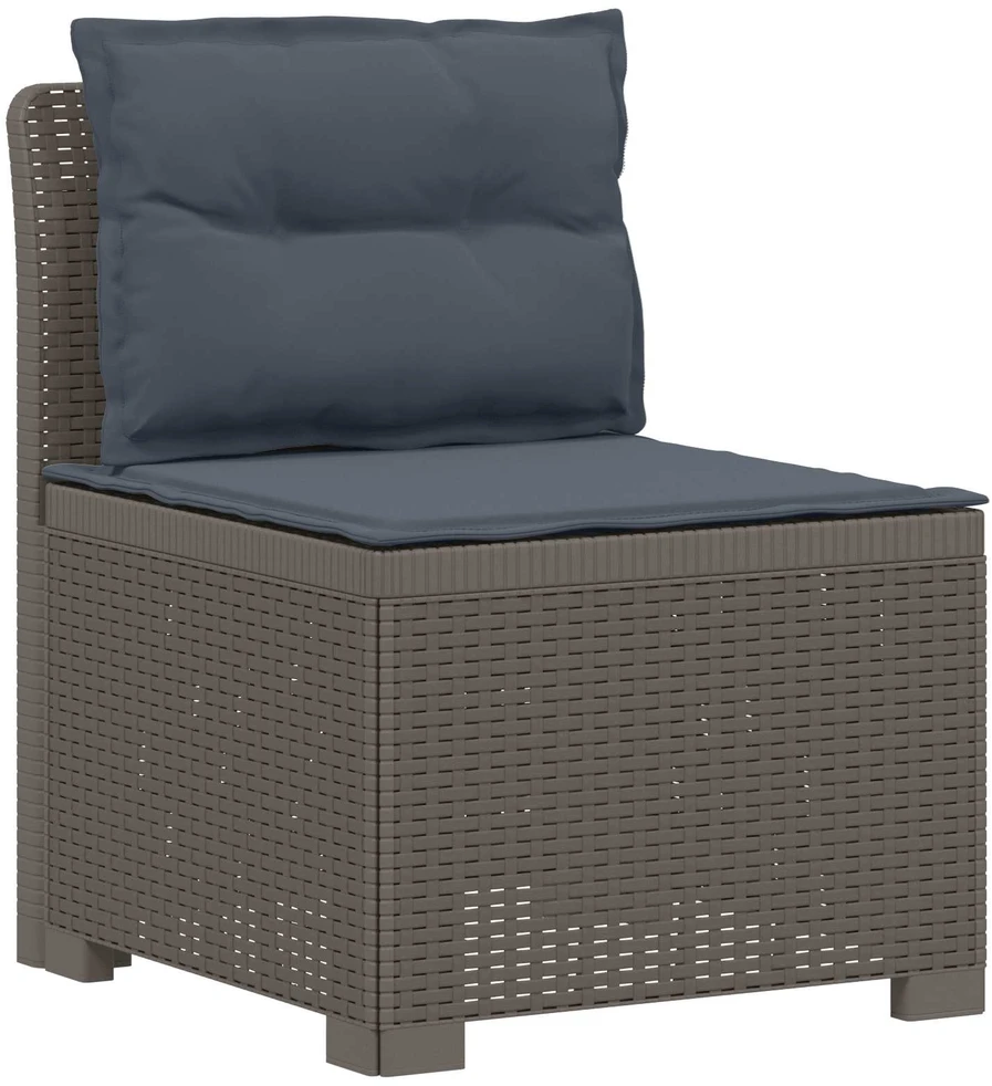 4 Vietų Sodo Sofa su Pagalvėlėmis Ratanų Imitacija PP