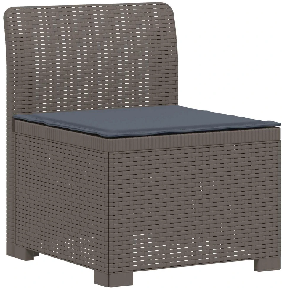 4 Vietų Sodo Sofa su Pagalvėlėmis Ratanų Imitacija PP