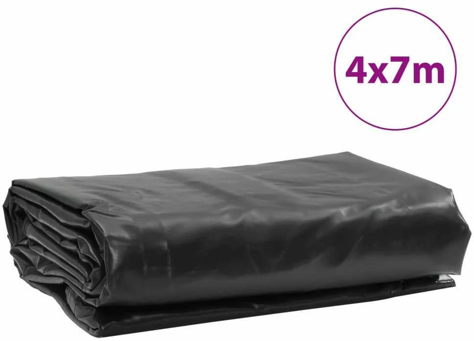 Tentas, antracito spalvos, 4x7m, 600g/m²