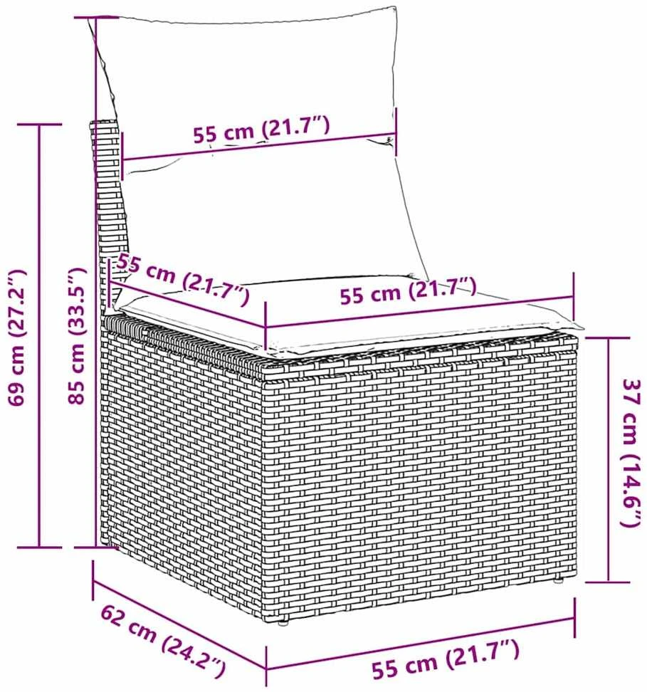 Sofos komplektas 5 vnt. Bežinė ir kreminė poliratanas