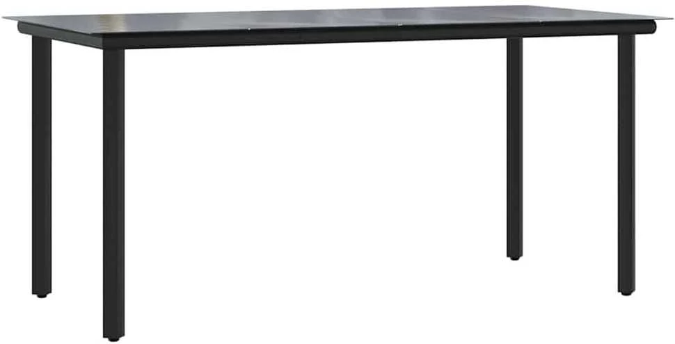 Sodo valgomojo komplektas 5 vnt. Juoda poliratanas