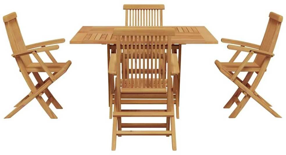 Lauko baldų komplektas Sodo valgomojo komplektas Ruda Kietas teakwood