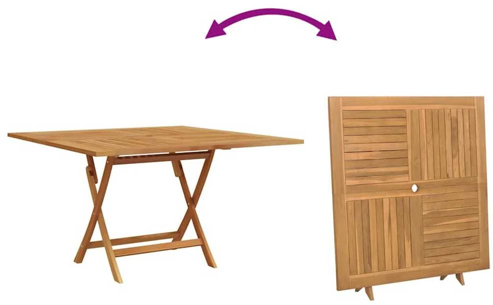 Lauko baldų komplektas Sodo valgomojo komplektas Ruda Kietas teakwood
