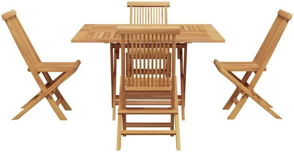 Lauko baldų komplektas Sodo valgomojo komplektas Ruda Kietas teakwood