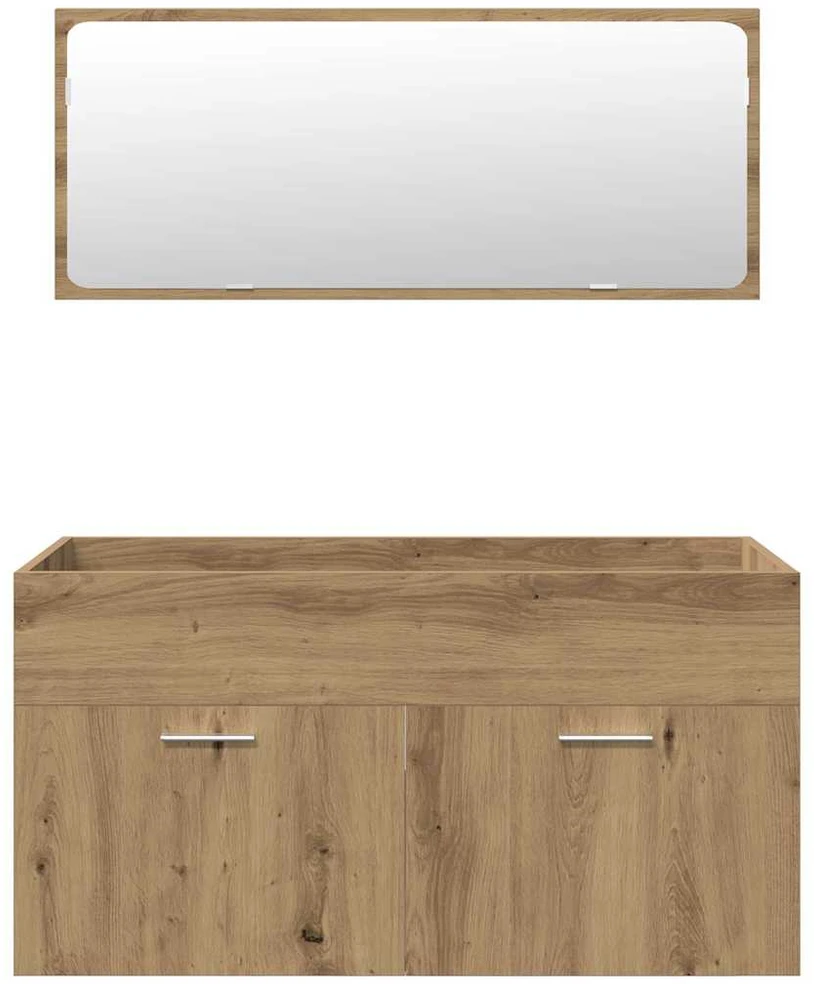 5 dalių vonios baldų komplektas Artisan Oak Engineered Wood