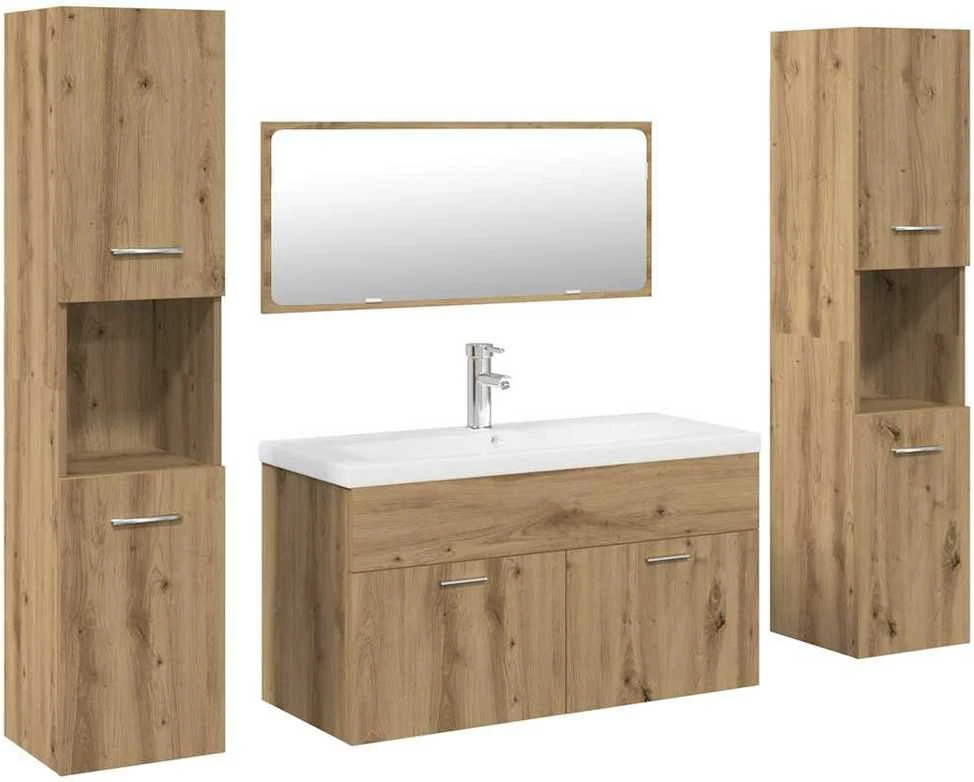 5 dalių vonios baldų komplektas Artisan Oak Engineered Wood