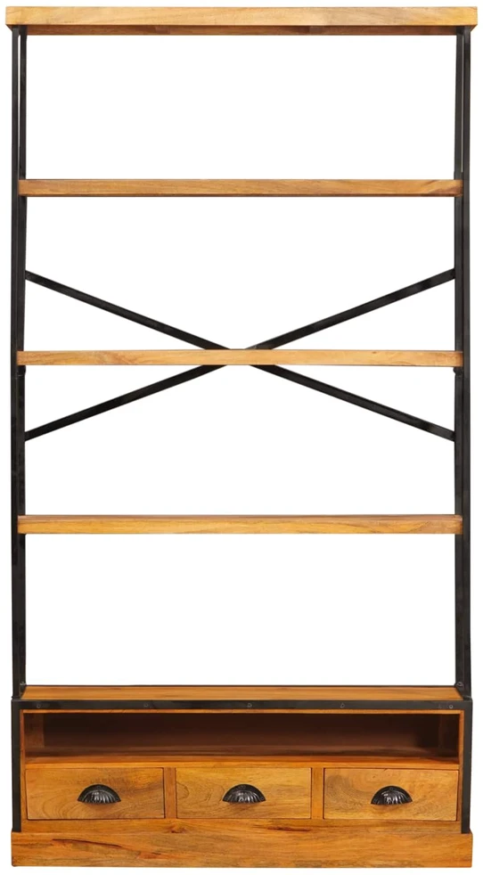 5-nivo knygų spinta Natūrali 100 x 30 x 180 cm
