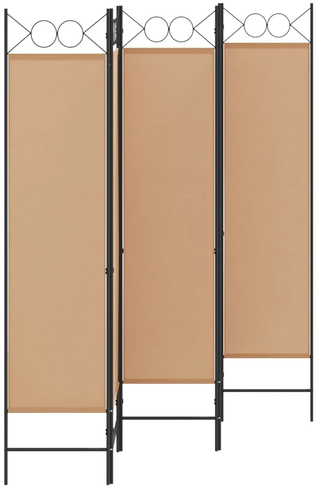 5-Panelis kambario skydas Smėlio 200 x 180 cm Audinys