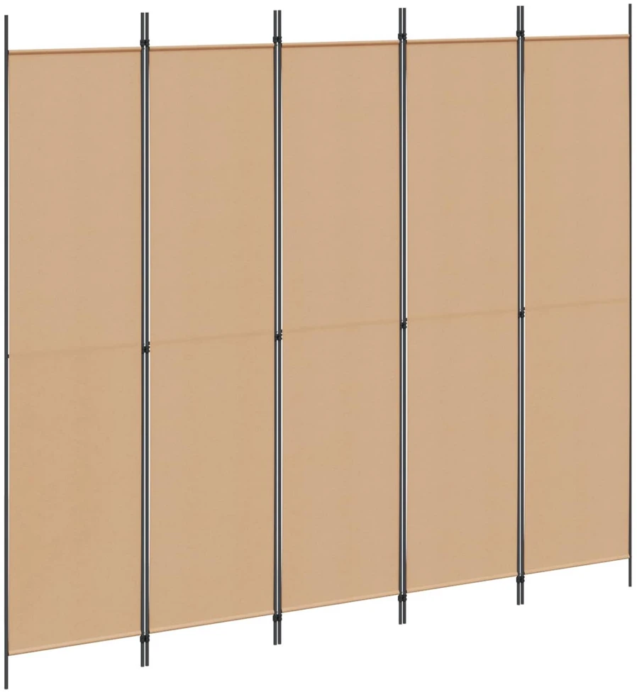 5-Panelis kambario skydas Smėlio 250 x 220 cm Audinys