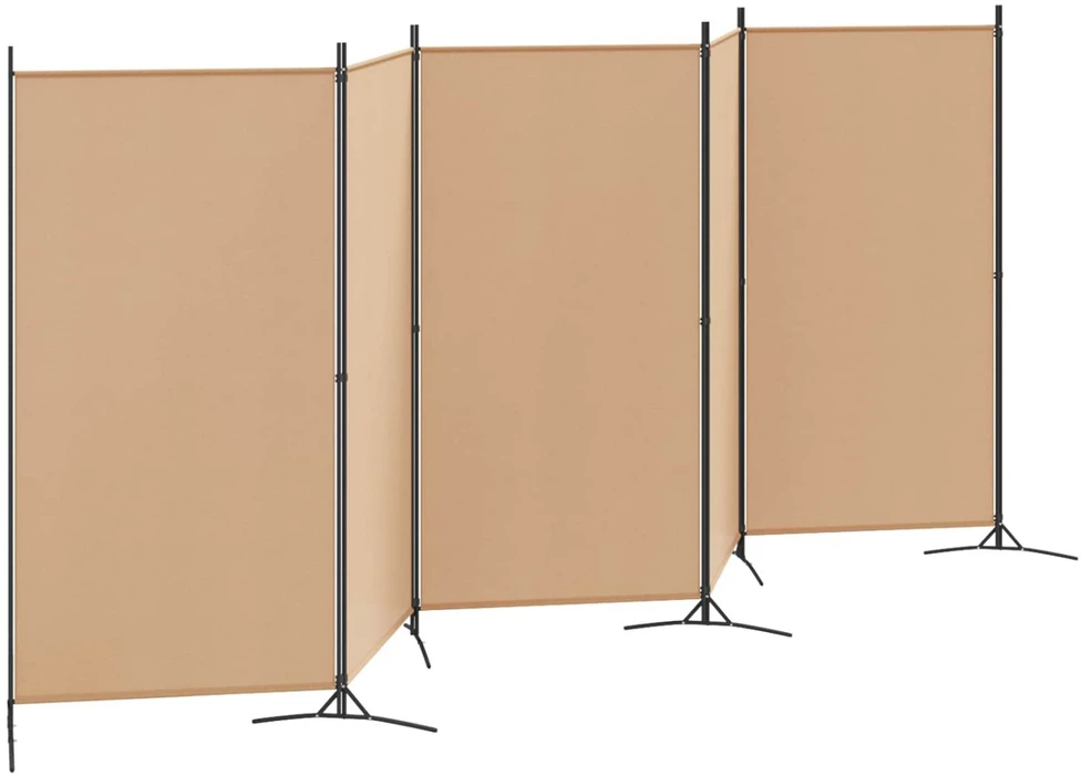 5-Panelis kambario skydas Smėlio 433 x 180 cm Audinys