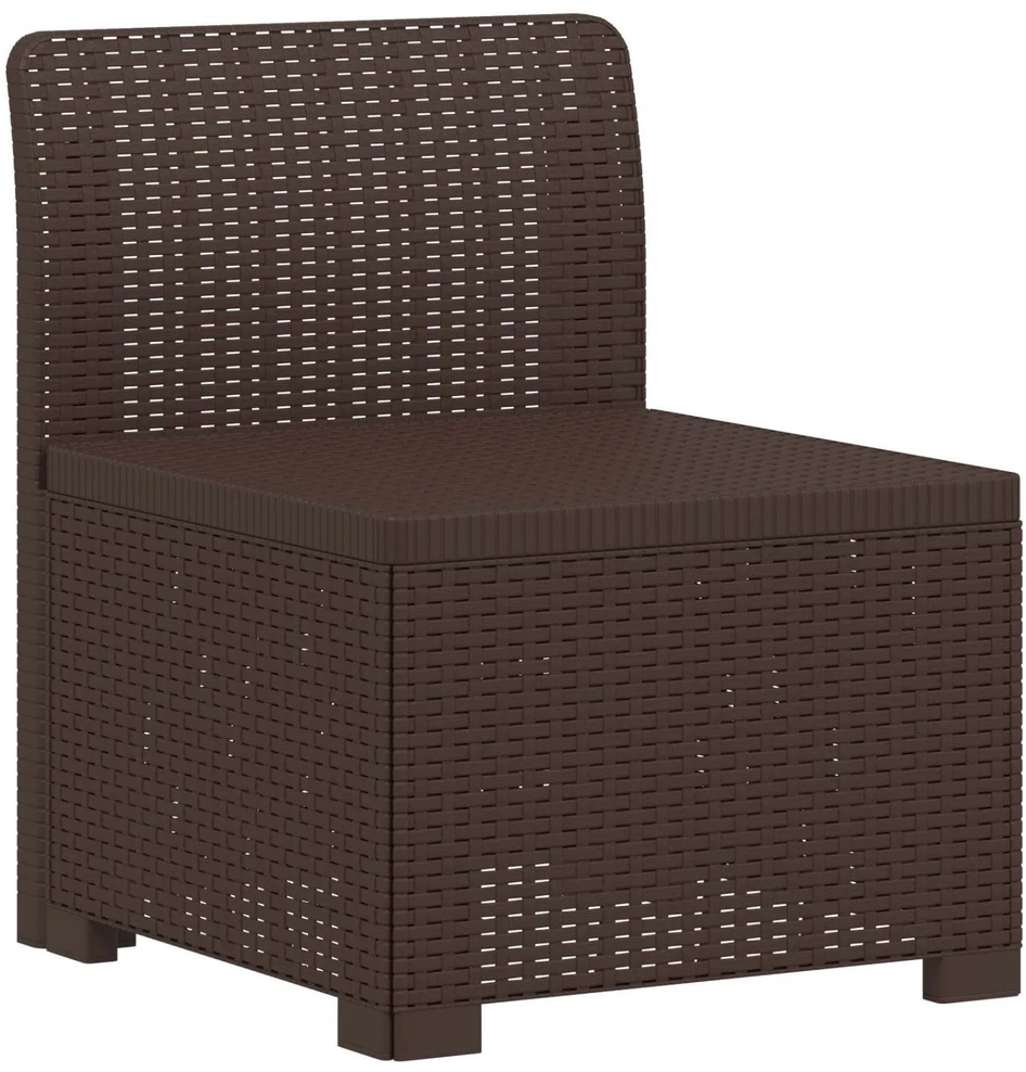5-vietė sodo sofa Rataninio išvaizdos PP Ruda