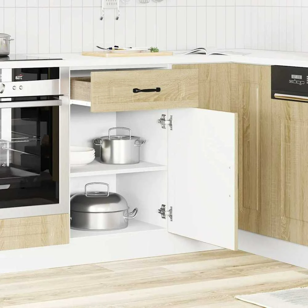 Okmed Kitchen Base Cabinet "Kalmar" Sonoma Oak Engineered Wood
