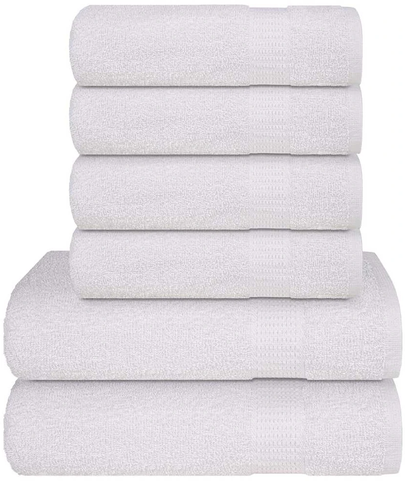 Rankšluostis Rankšluosčių rinkinys, 6vnt., balti, 100% medvilnė, 360g/m²
