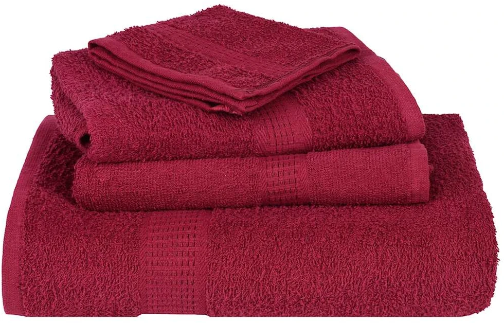 Rankšluostis Rankšluosčių rinkinys, 6vnt., raudoni, 100% medvilnė, 360g/m²