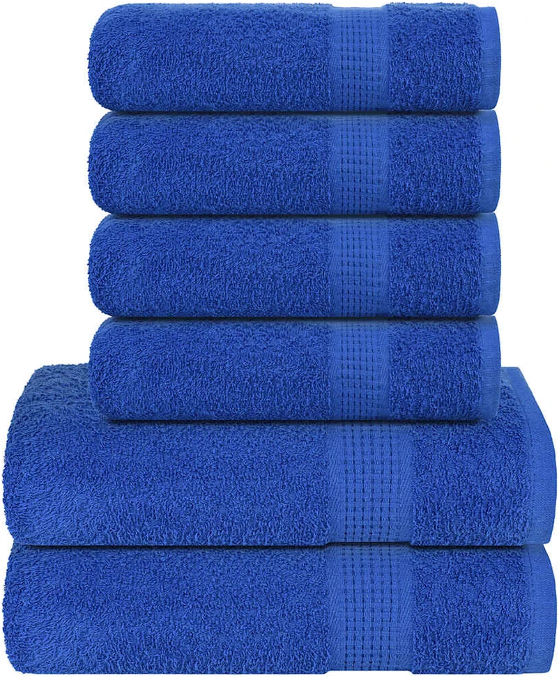 Rankšluostis Rankšluosčių rinkinys, 6vnt., mėlyni, 100% medvilnė, 360g/m²