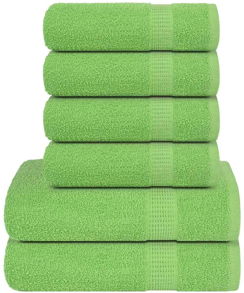 Rankšluostis Rankšluosčių rinkinys, 6vnt., žali, 100% medvilnė, 360g/m²