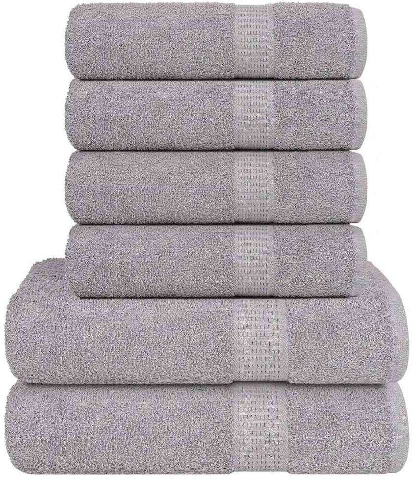 Rankšluostis Rankšluosčių rinkinys, 6vnt., pilki, 100% medvilnė, 360g/m²