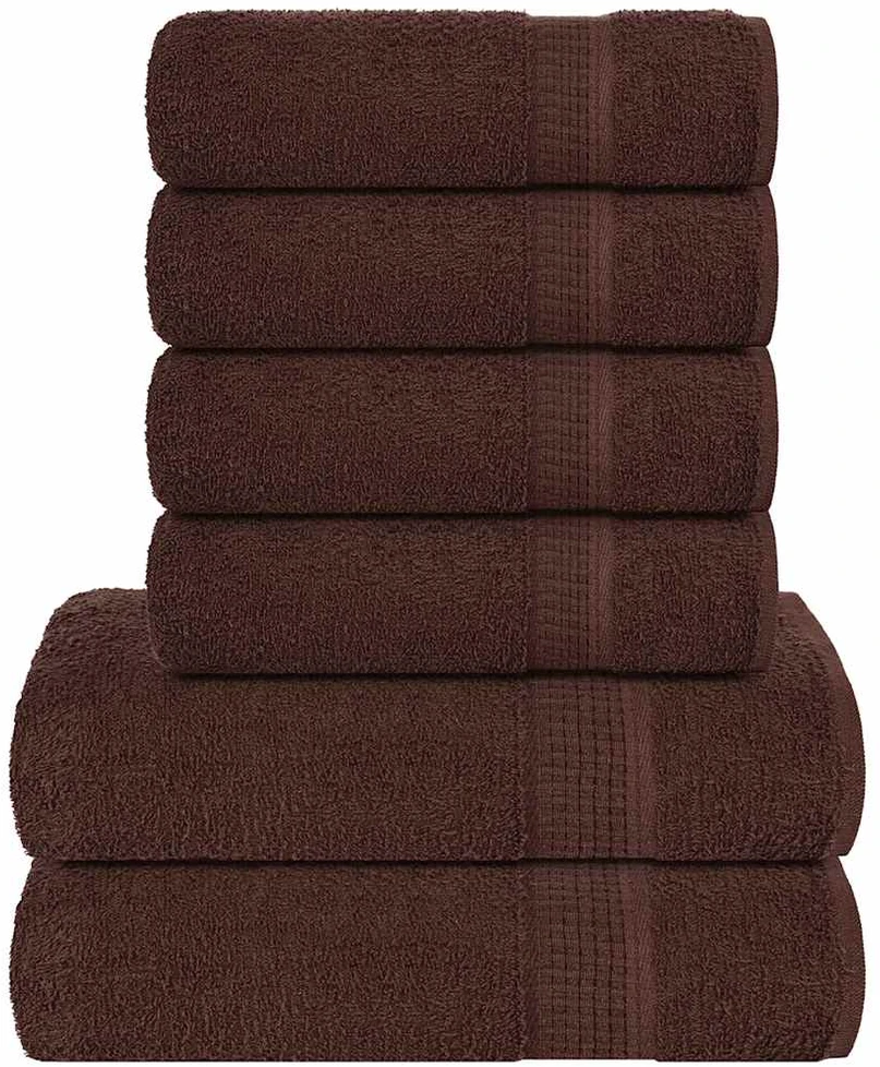 Rankšluostis Rankšluosčių rinkinys, 6vnt., rudi, 100% medvilnė, 360g/m²