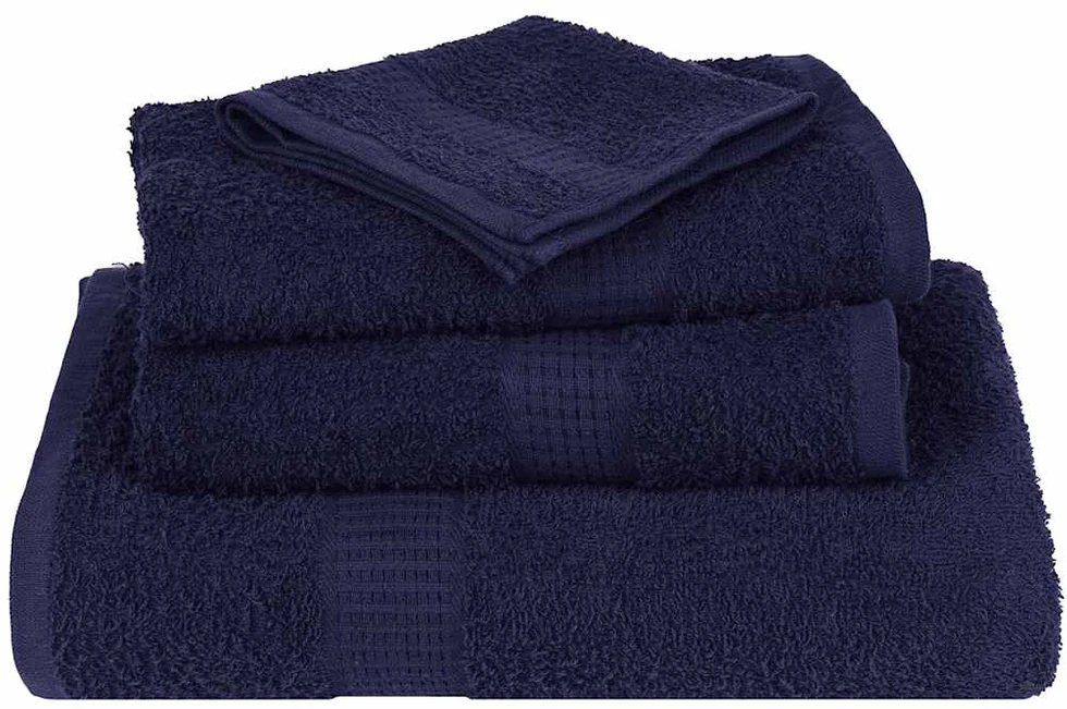 Rankšluostis Rankšluosčių rinkinys, 6vnt., mėlyni, 100% medvilnė, 360g/m²