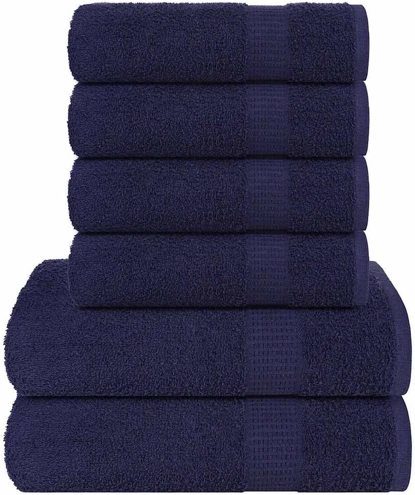 Rankšluostis Rankšluosčių rinkinys, 6vnt., mėlyni, 100% medvilnė, 360g/m²