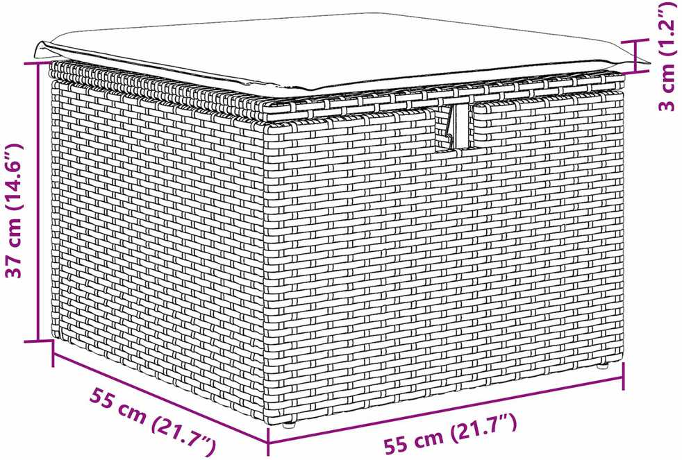 Lauko baldų komplektas Sodo Sofų Rinkinys 6 vnt. Smėlio poliratanas