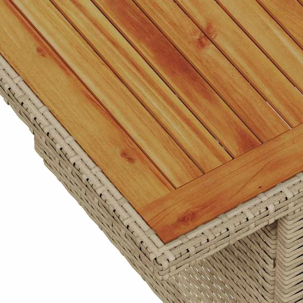 Lauko baldų komplektas Sodo Sofų Rinkinys 7 vnt. Smėlio Poli ratanas