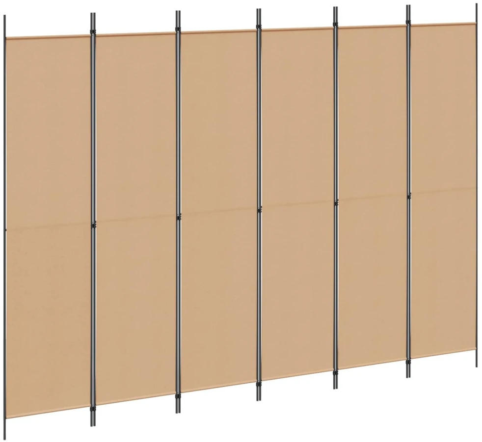 6-skydelio kambario pertvara Smėlio 300 x 220 cm Audinys