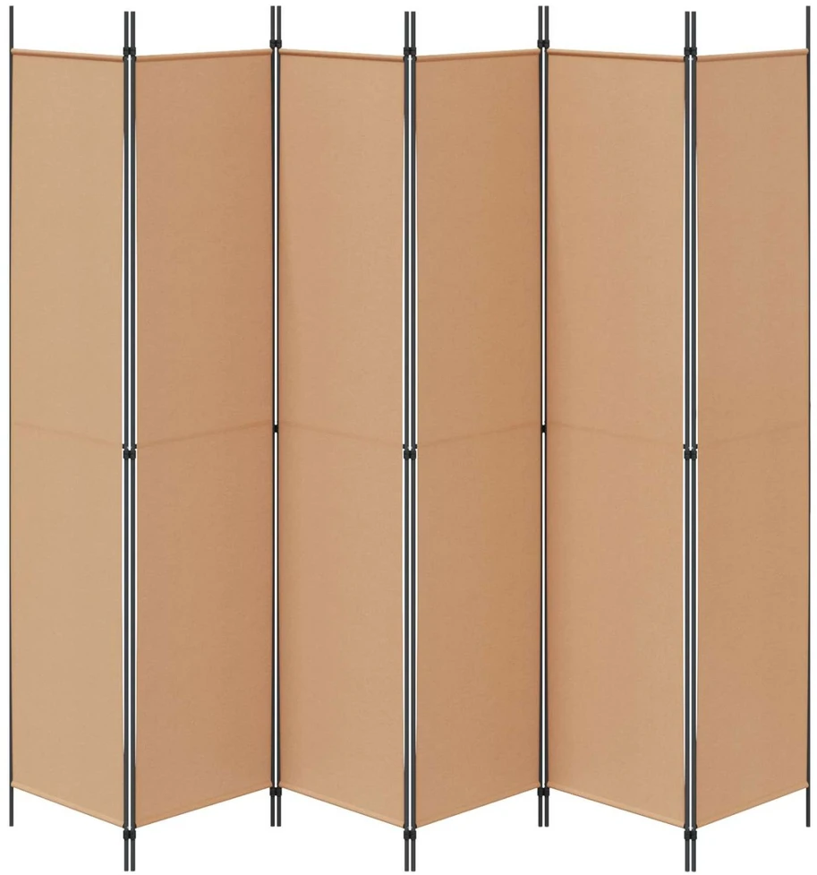 6-skydelio kambario pertvara Smėlio 300 x 220 cm Audinys