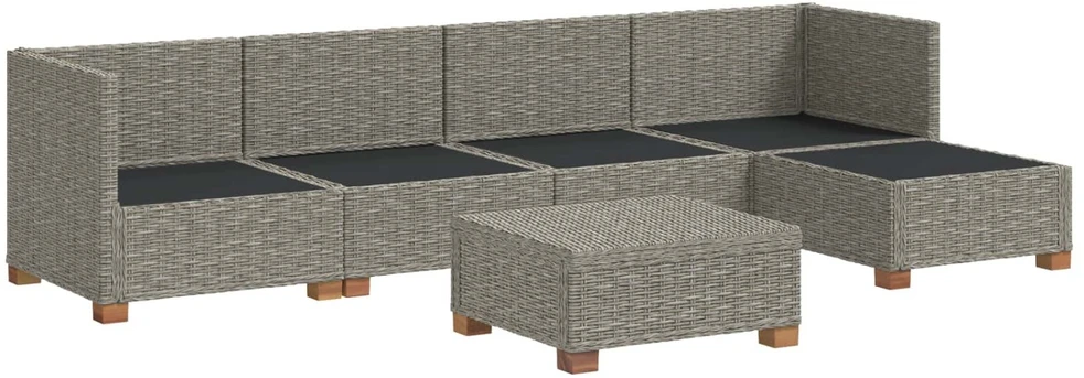 6 vnt. Rataninė poilsio komplektas su pagalvėlėmis GENDT