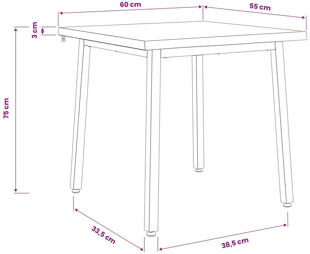 60 x 55 x 75 cm Kietos akacijos mediena Balta ir juoda