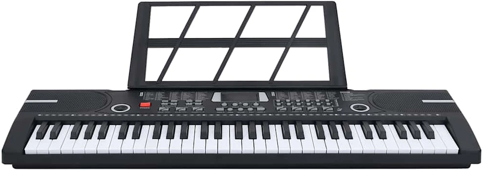 61 raktai fortepijoninė elektrinė klaviatūra su muzikiniu stovu
