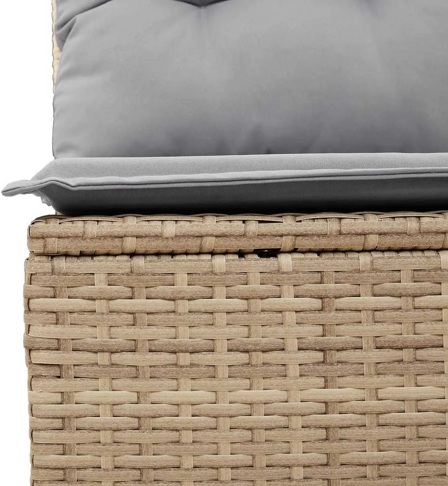 Lauko baldų komplektas Sodo Sofų Rinkinys 7 vnt. Bežinė ir šviesiai pilka poliratanas