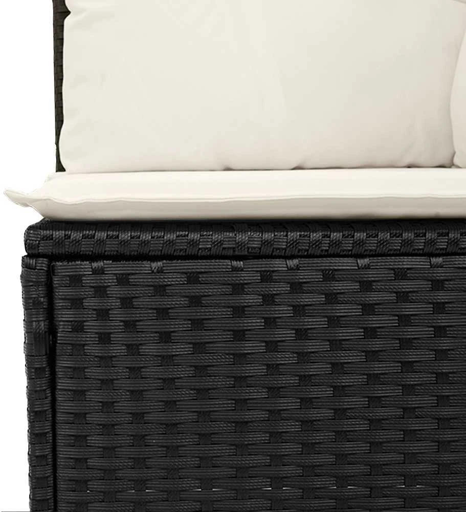 Sodo Sofų Rinkinys Juoda 55 x 55 x 37 cm poliratanas