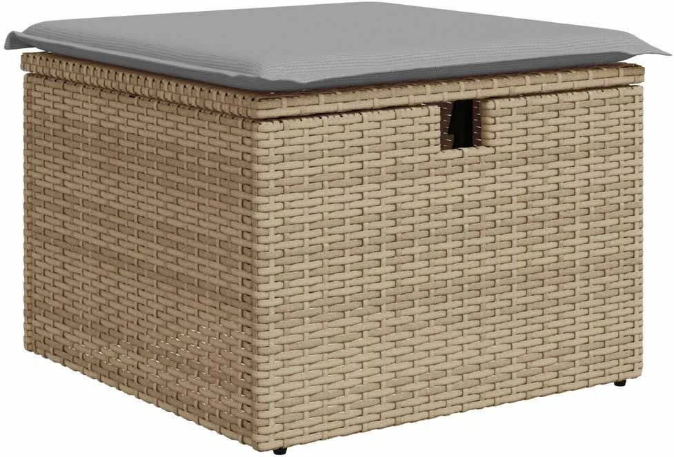 Lauko baldų komplektas Sodo Sofų Rinkinys 7 vnt. Smėlio poliratanas